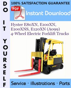 Hyster E80XN, E100XN, E100XNS, E120XN (A099) 4-Wheel Electric Forklift Trucks Parts Manual