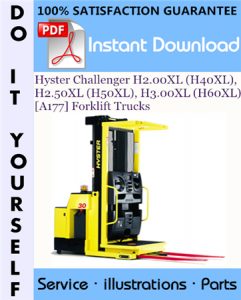 Hyster Challenger H2.00XL (H40XL), H2.50XL (H50XL), H3.00XL (H60XL) [A177] Forklift Trucks Parts Manual
