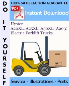 Hyster A20XL, A25XL, A30XL (A203) Electric Forklift Trucks Parts Manual