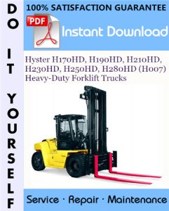 Hyster H170HD, H190HD, H210HD, H230HD, H250HD, H280HD (H007) Heavy-Duty Forklift Trucks