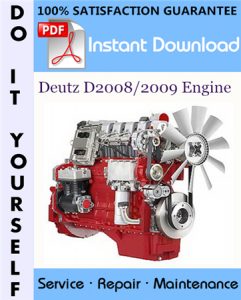 Deutz D2008/2009 Engine Service Repair Workshop Manual