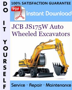 JCB JS175W Auto Wheeled Excavators Service Repair Workshop Manual