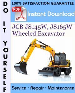 JCB JS145W, JS165W Wheeled Excavator Service Repair Workshop Manual