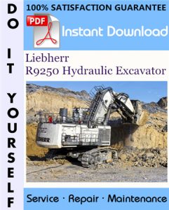 Liebherr R9250 Hydraulic Excavator Service Repair Workshop Manual
