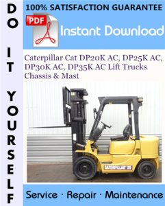 Caterpillar Cat DP20K AC, DP25K AC, DP30K AC, DP35K AC Lift Trucks Chassis & Mast